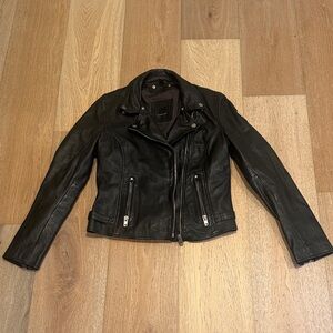 Mauritius Black Leather Jacket for Women